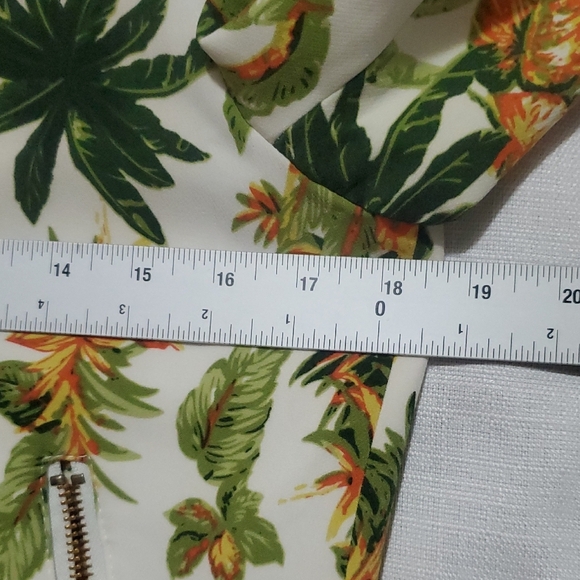 Attentif Paris Jacket Tropical Print Women's Bomber Jacket Size 38 - Picture 15 of 16